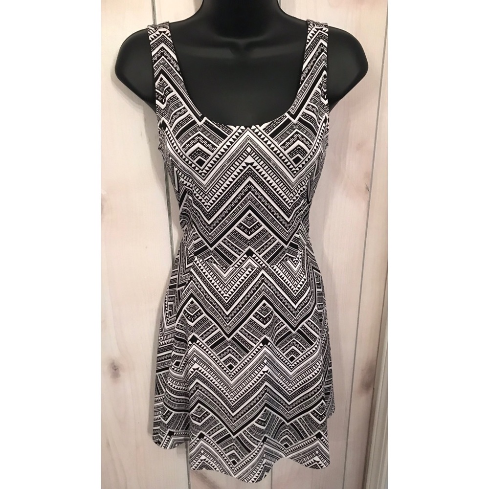 White and black dress